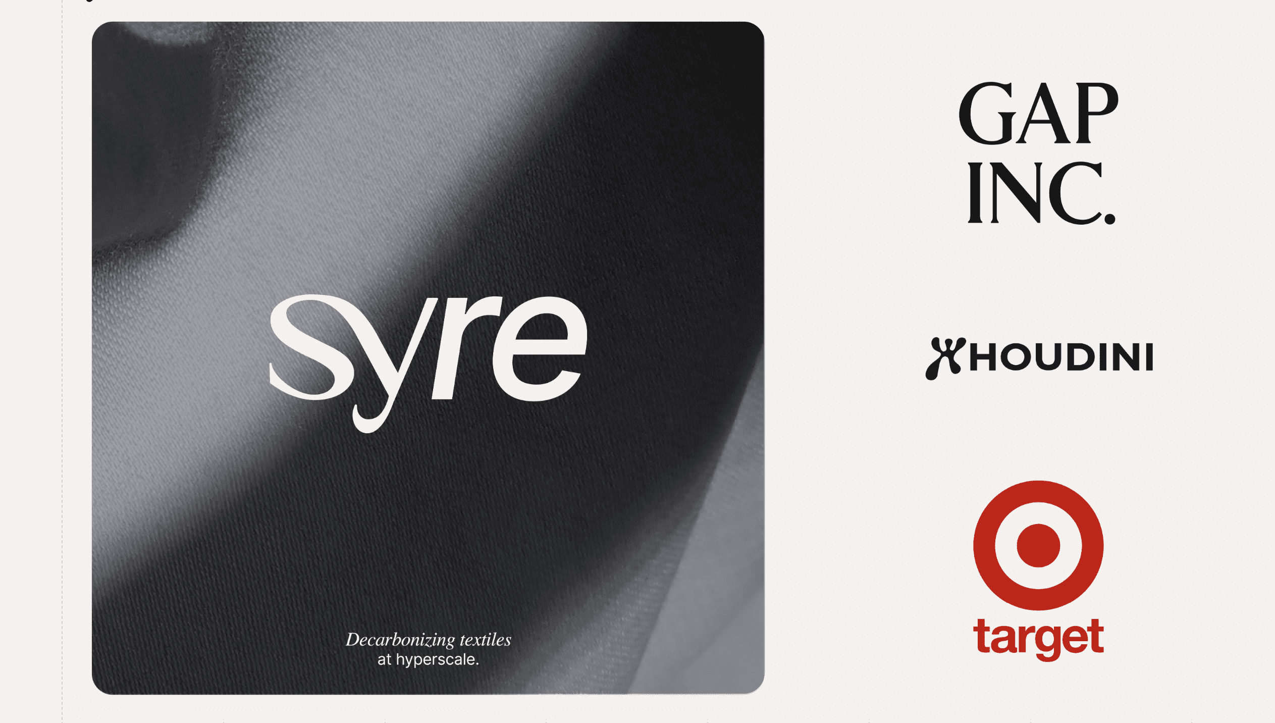Gap Inc, Target and Houdini Join H&M-Backed Syre as Launch Partners to Scale Circular Polyester Globally