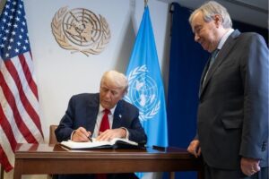 Trump administration intends to make an initial payment toward the nearly $4 billion the United States owes the UN