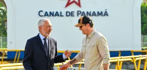 Cargo ships transiting the Panama Canal as the US military expands its regional presence