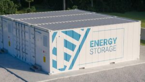 Grid-scale battery storage installation, increasingly treated as energy security infrastructure